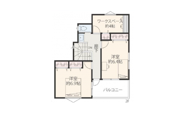 横浜市青葉区桂台、新築一戸建ての間取り画像です