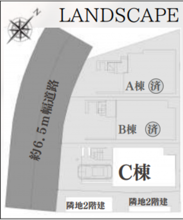 横浜市青葉区美しが丘、新築一戸建ての地図画像です