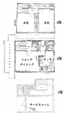 横浜市青葉区桜台、中古一戸建ての間取り画像です