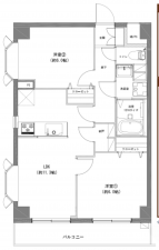 横浜市青葉区藤が丘、マンションの間取り画像です