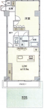 横浜市青葉区青葉台、マンションの間取り画像です