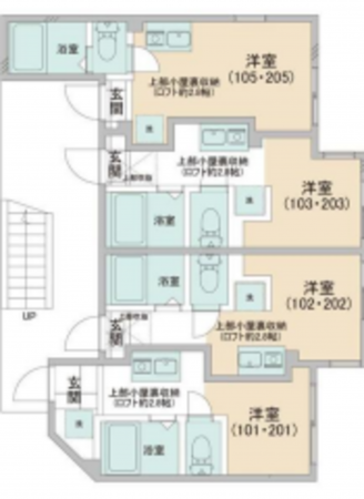 横浜市青葉区千草台、収益物件/アパートの間取り画像です
