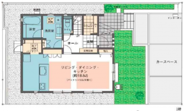 横浜市青葉区市ケ尾町、新築一戸建ての間取り画像です