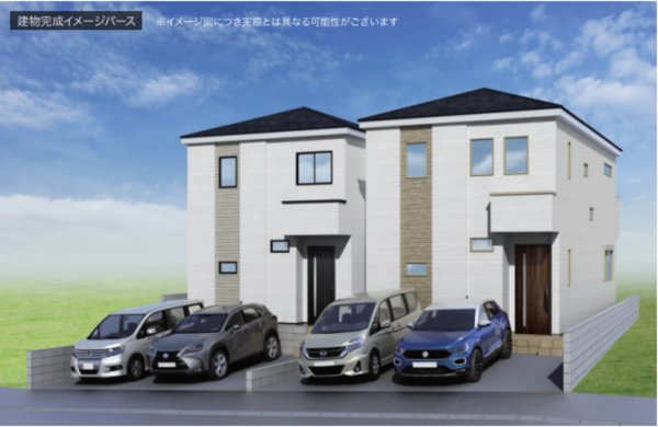 横浜市青葉区奈良町、新築一戸建ての外観画像です