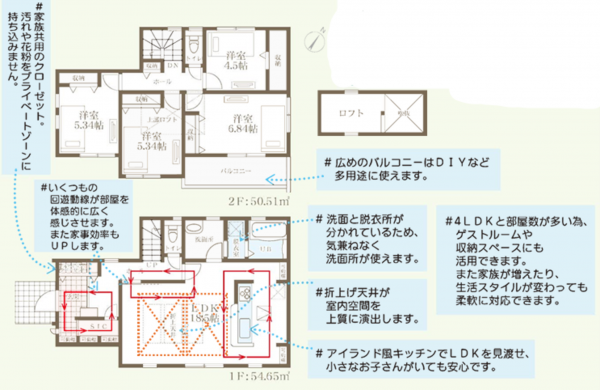 横浜市青葉区もえぎ野、新築一戸建ての間取り画像です