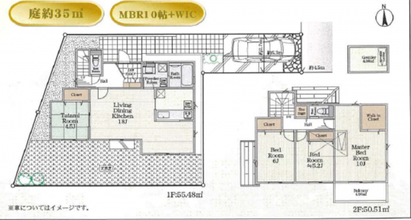 横浜市青葉区たちばな台、新築一戸建ての間取り画像です
