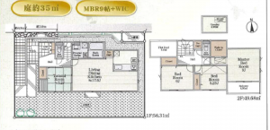 横浜市青葉区たちばな台、新築一戸建ての間取り画像です