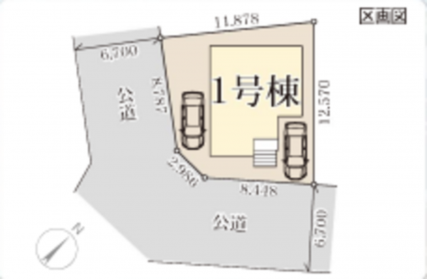 横浜市青葉区大場町、新築一戸建ての画像です