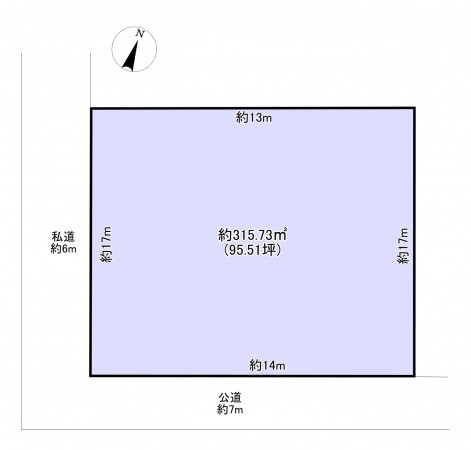 勝浦市白井久保、土地の間取り画像です