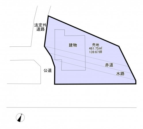 いすみ市岬町、土地の間取り画像です