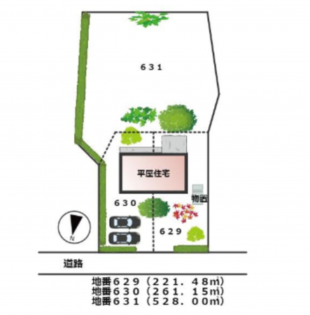 いすみ市岬町、土地の間取り画像です