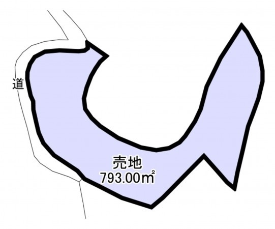 勝浦市白木、土地の間取り画像です