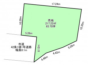 勝浦市新官、土地の間取り画像です