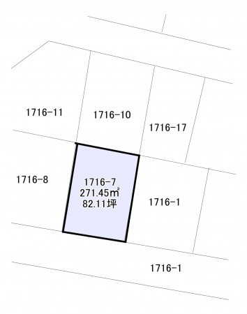 いすみ市岬町、土地の間取り画像です