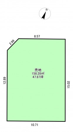 いすみ市岬町、土地の間取り画像です