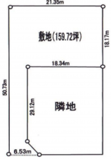 いすみ市日在、土地の間取り画像です