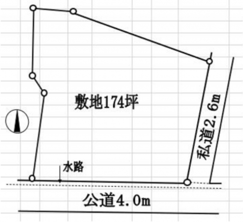 いすみ市大原、土地の間取り画像です