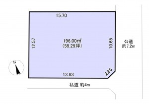 いすみ市岬町、土地の間取り画像です