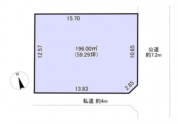 いすみ市岬町、土地の間取り画像です