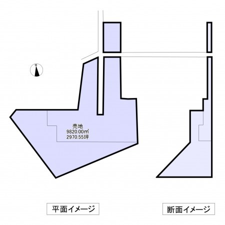 勝浦市植野、土地の間取り画像です