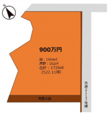 いすみ市万木、土地の間取り画像です