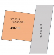 いすみ市弥正、土地の間取り画像です