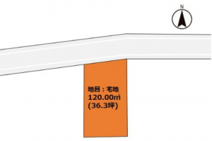 いすみ市深堀、土地の間取り画像です