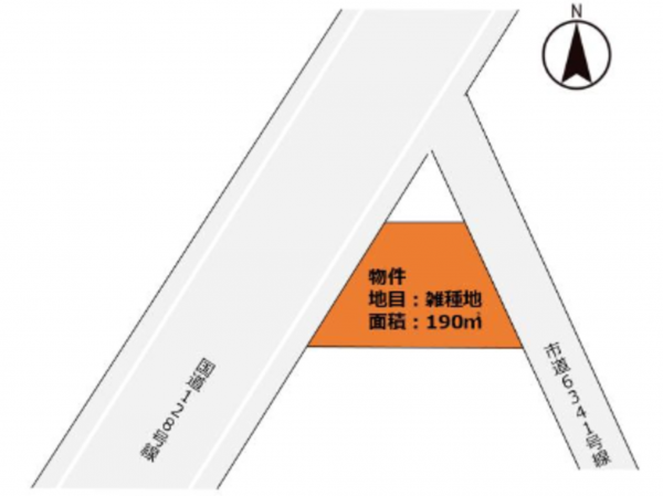 いすみ市岬町、土地の間取り画像です