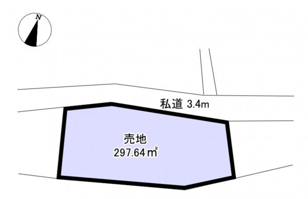 いすみ市岬町、土地の間取り画像です