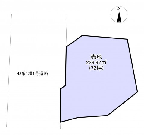 いすみ市大原、土地の間取り画像です