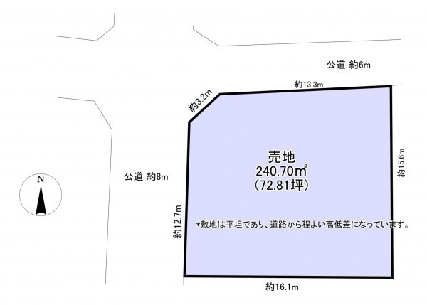 いすみ市深堀、土地の間取り画像です