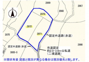 いすみ市大原、土地の間取り画像です