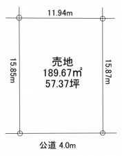 いすみ市大原、土地の間取り画像です
