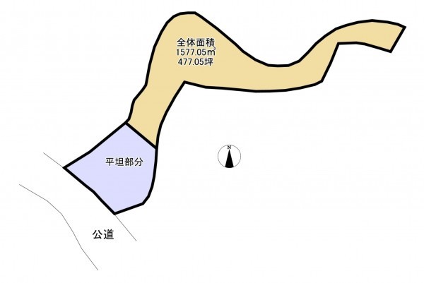 勝浦市上植野、土地の間取り画像です