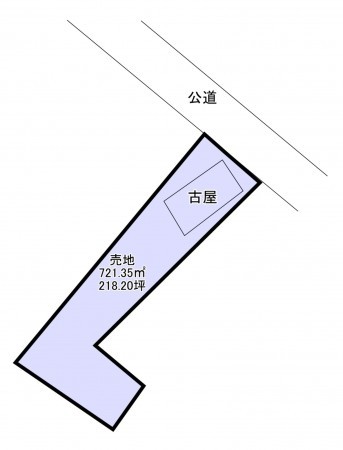 夷隅郡御宿町新町、土地の間取り画像です