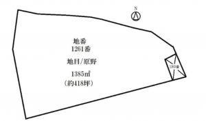 いすみ市万木、土地の間取り画像です