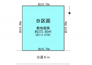 夷隅郡御宿町御宿台、土地の間取り画像です