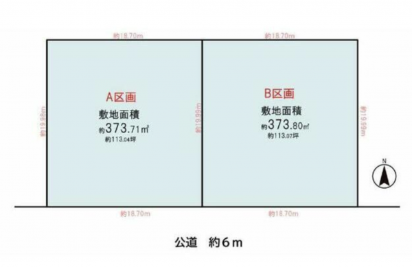 夷隅郡御宿町御宿台、土地の間取り画像です