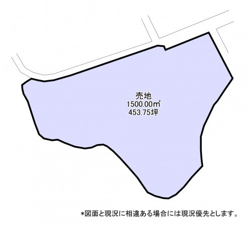 勝浦市上植野、土地の間取り画像です