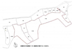 勝浦市関谷、土地の間取り画像です