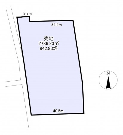 いすみ市岬町、土地の間取り画像です