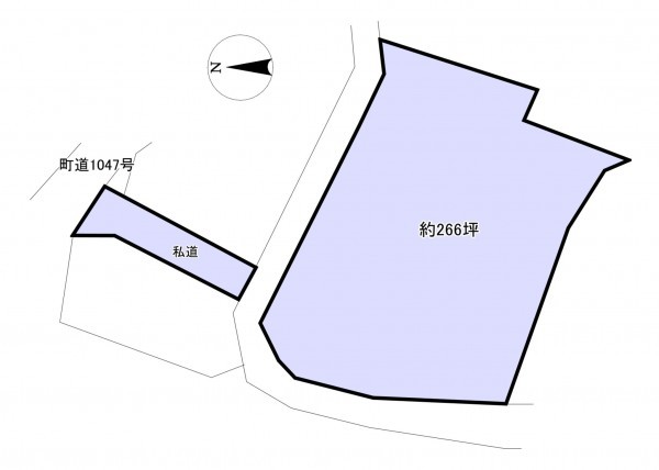 夷隅郡御宿町岩和田、土地の間取り画像です
