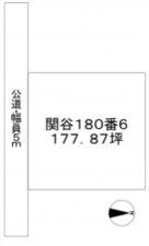 勝浦市関谷、土地の間取り画像です
