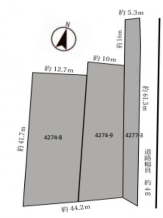 いすみ市若山、土地の間取り画像です