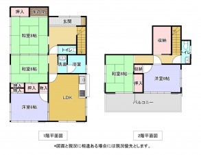 いすみ市岬町、中古一戸建ての間取り画像です