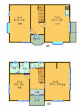 いすみ市岬町、中古一戸建ての間取り画像です