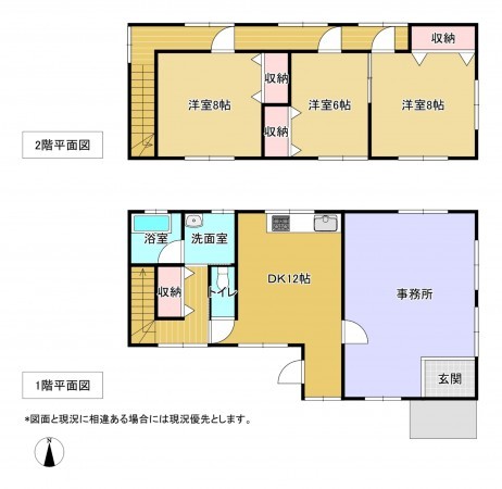 勝浦市中島、中古一戸建ての間取り画像です