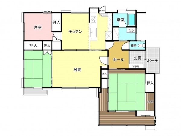 いすみ市大原台、中古一戸建ての間取り画像です