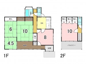 いすみ市岬町、中古一戸建ての間取り画像です