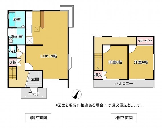 いすみ市岬町、中古一戸建ての間取り画像です